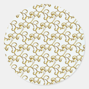 Stickers Elegant Gold Swirl