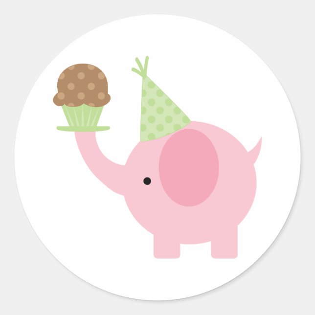 Stickers Elephant et Cupcake (Devant)