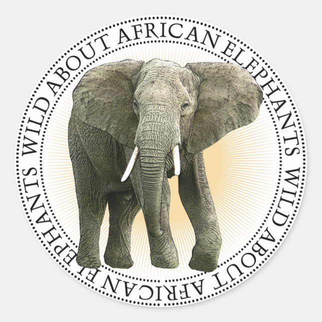 Stickers Eléphants Africains (Devant)