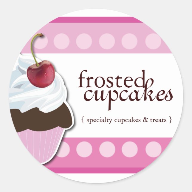 Stickers emballage Cupcake (Devant)