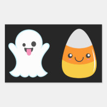 Stickers Emoji Halloween Ghost & Candy Corn