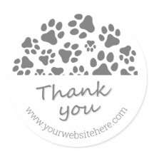 Stickers Empreinte de patte Merci petit chien d'en