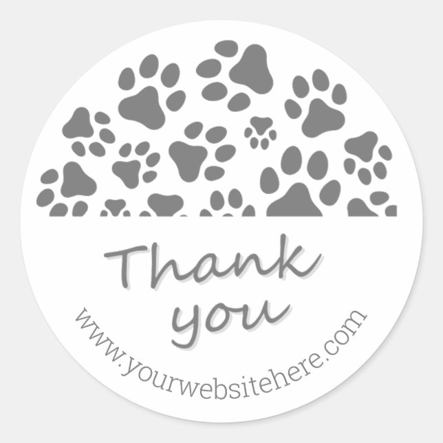 Stickers Empreinte de patte Merci petit chien d'en (Devant)