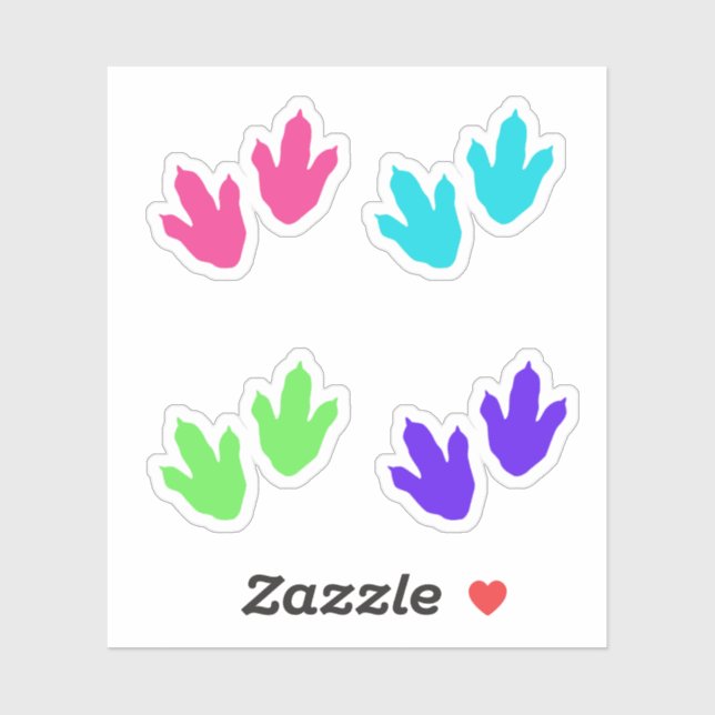 Stickers Empreinte Dinosaure (Feuille)
