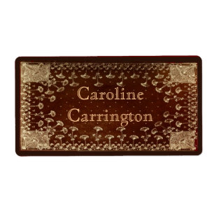 Stickers en cuir doré gravé