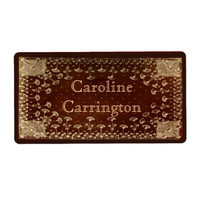 Stickers en cuir doré gravé (Devant)