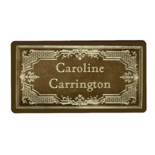 Stickers en cuir doré gravé