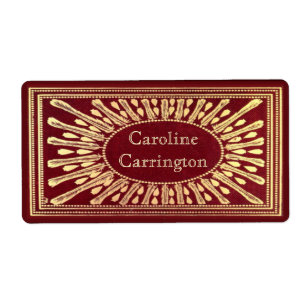 Stickers en cuir doré gravé