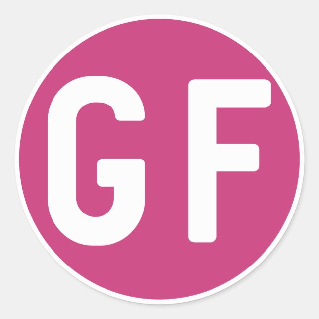 Stickers en forme de cercle gluten gratuitement GF (Devant)