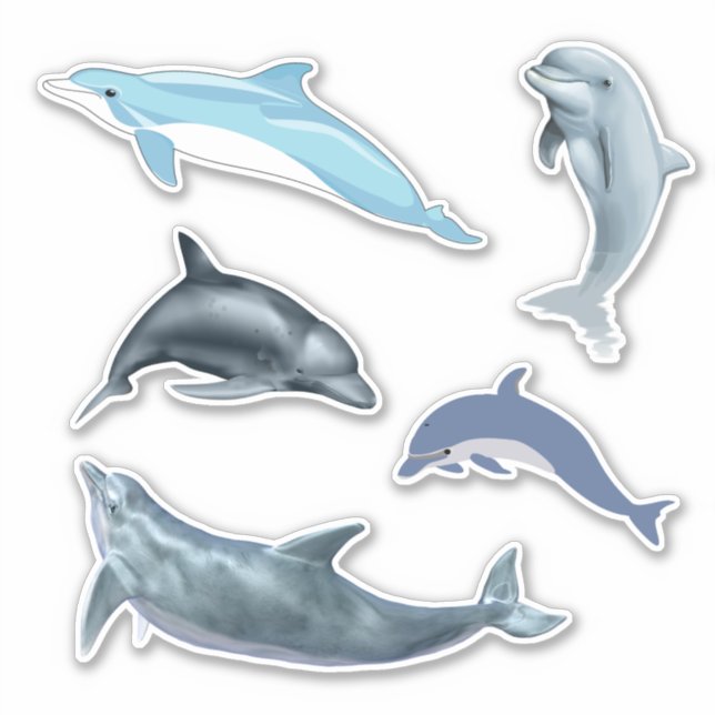 Stickers en forme de dauphin Fête des enfants (Devant)