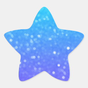 Stickers En Forme D'Étoile Violette Et Bleue