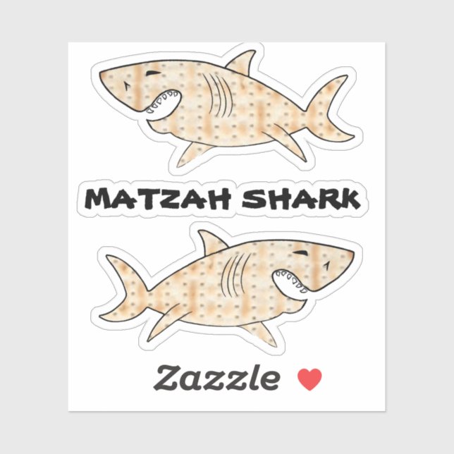 Stickers en forme Matzah Requin (Feuille)