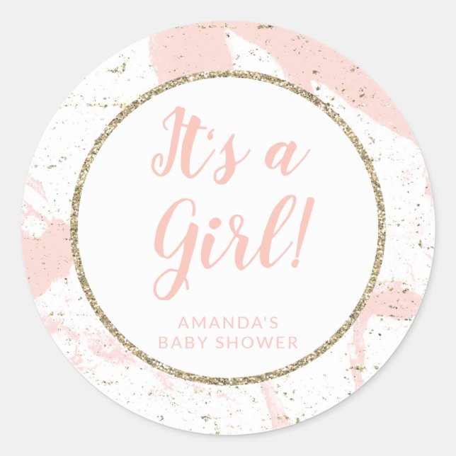 Stickers en marbre rose et or (Devant)