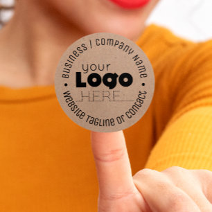 Stickers en papier Kraft Brown en logos personnali
