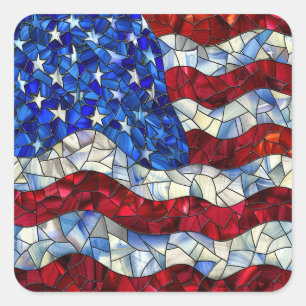 Stickers en verre à drapeau américain