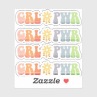 Stickers en vinyle coupé en puissance pour fille r