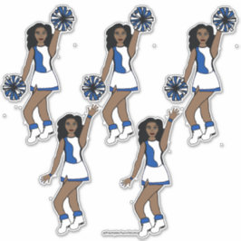 Stickers en vinyle cousu sur mesure 14" x 14" bleu