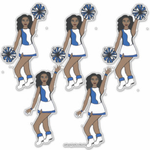 Stickers en vinyle cousu sur mesure 14" x 14" bleu