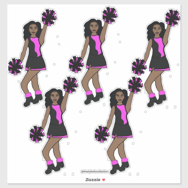 Stickers en vinyle cousu sur mesure 14" x 14" rose (Feuille)