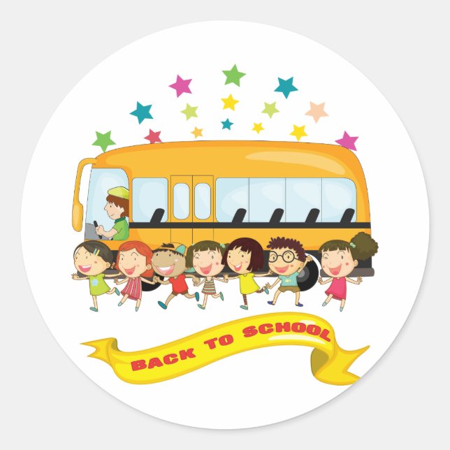 Stickers Enfants De Retour À L'École (Devant)