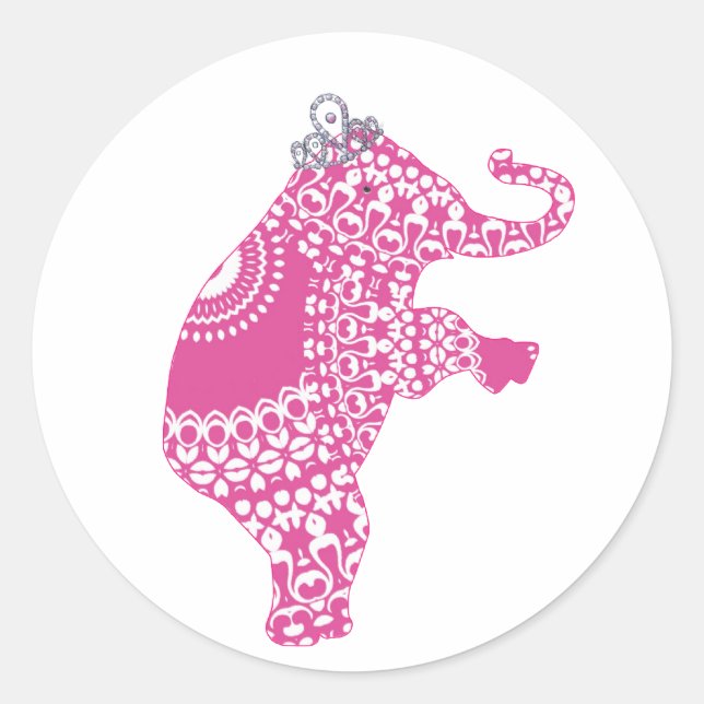 Stickers Enfants princesse rose mignonne (Devant)