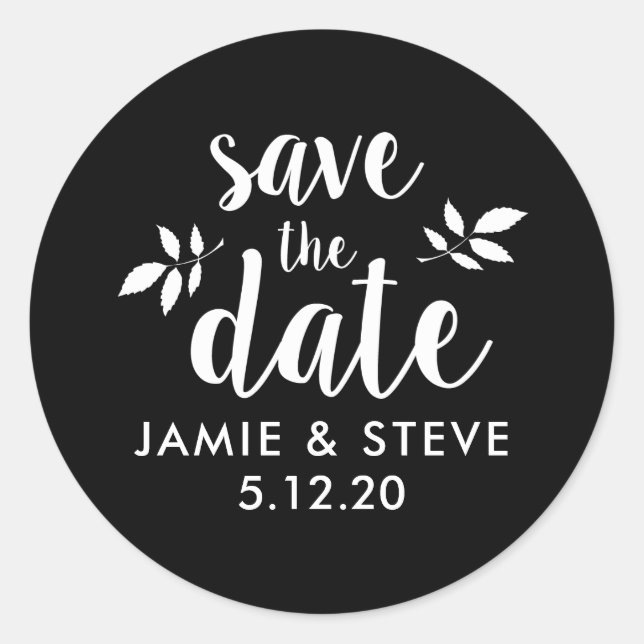 Stickers Enregistrer la date personnalisée (Devant)