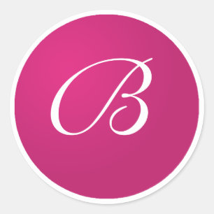Stickers Enveloppe B rose et blanc chaud
