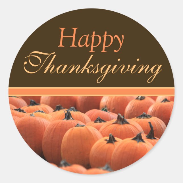 Stickers Enveloppe Citrouille de jour de Thanksgiv (Devant)