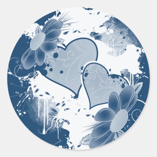 Stickers Enveloppe Coeurs & Fleurs (Devant)