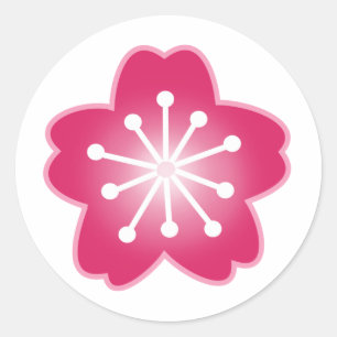 Stickers Enveloppe de fleurs de cerisier rose