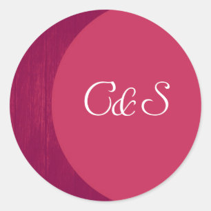 Stickers Enveloppe de grains de bois rose/rose