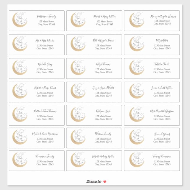 Stickers Enveloppe de l'adresse de l'invité au-des (Feuille)