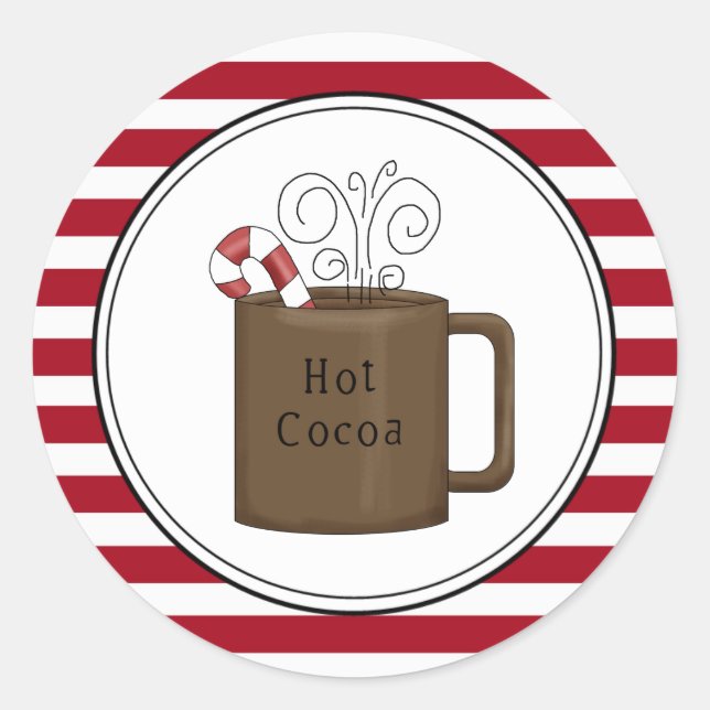 Stickers Enveloppe Hot Cocoa Holiday Seals (Devant)