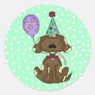 Stickers Enveloppe pois et Chien Chien Chien Chien