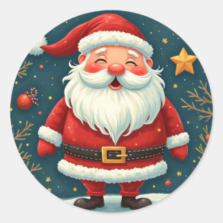 Stickers Enveloppement Cadeau Père Noël de Noël