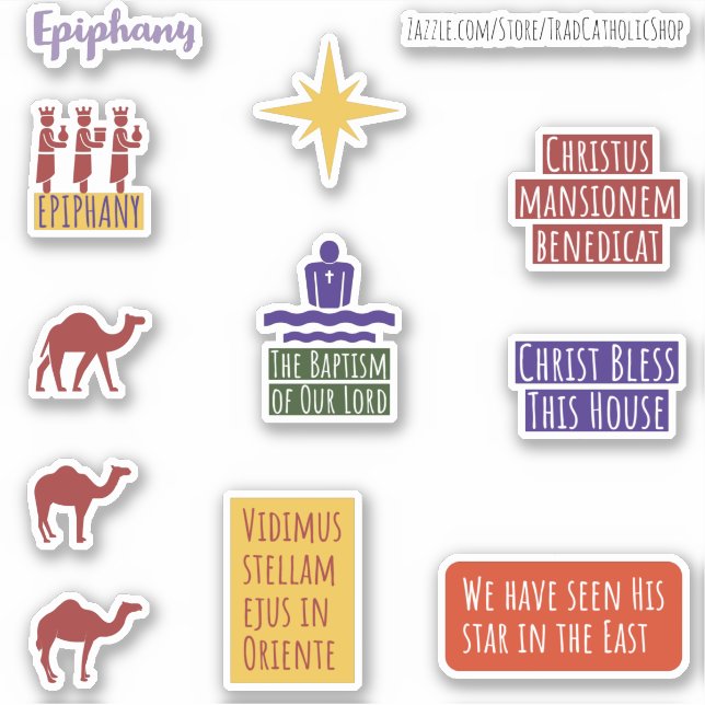Stickers Epiphany Planner Masse latine catholique (Devant)