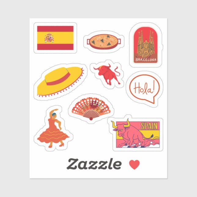 Stickers Espagne (Feuille)