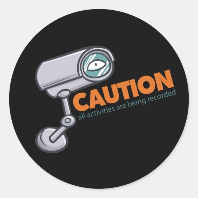 Stickers et Étiquettes amusants CCTV (Devant)