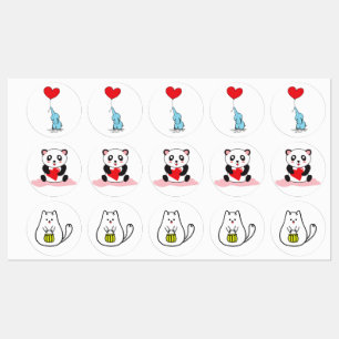 stickers et étiquettes de dessins animés pour enfa