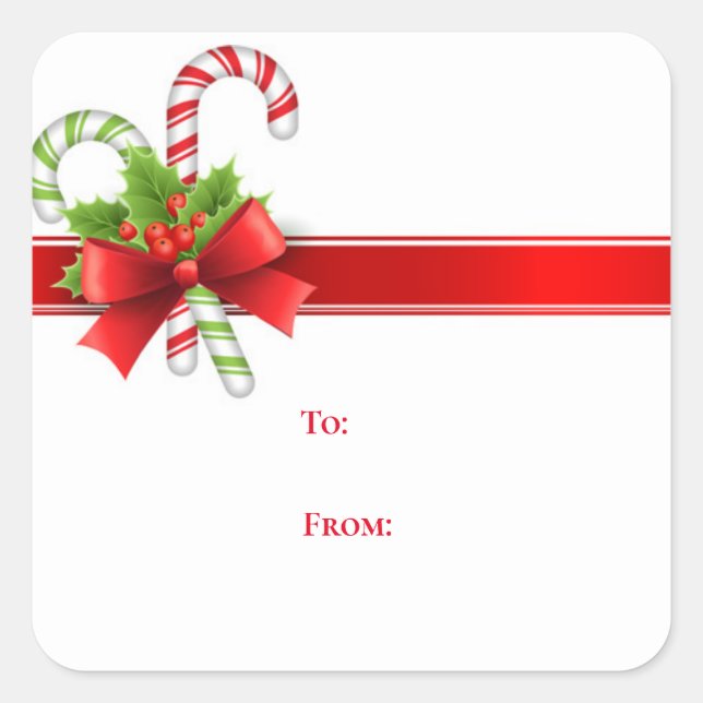 Stickers étiquette cadeau de Noël (Devant)