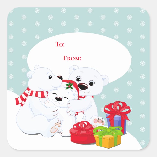 Stickers étiquette cadeau de Noël (Devant)