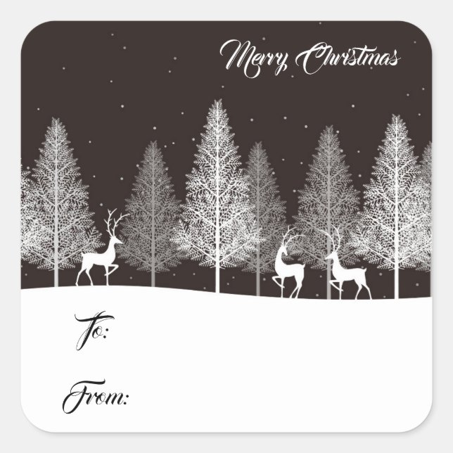 Stickers étiquette cadeau de Noël (Devant)