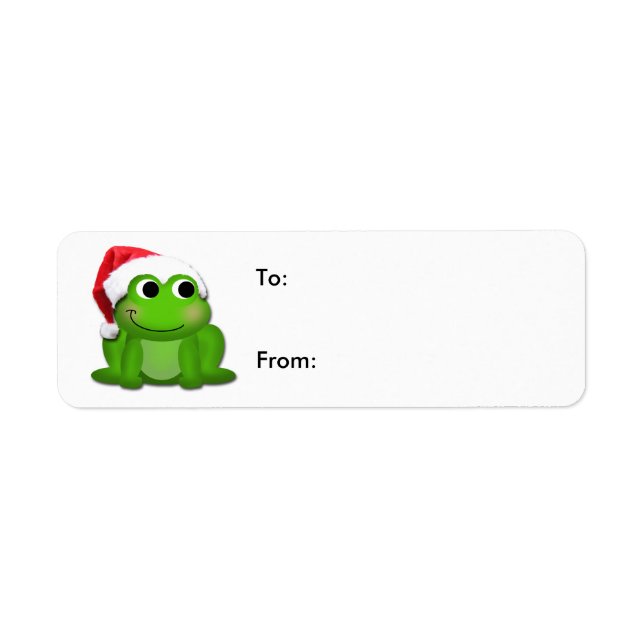Stickers étiquette cadeau de Noël en Froggy Chat d (Devant)