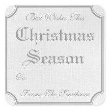 Stickers étiquette cadeau de Noël personnalisé