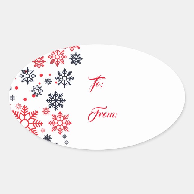 Stickers étiquette cadeau Snowflakes (Devant)