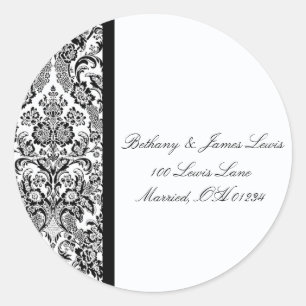 Stickers Étiquette de adresse Mariage en dentelle 