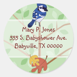 Stickers Étiquette de adresse Woodland Blue Jay