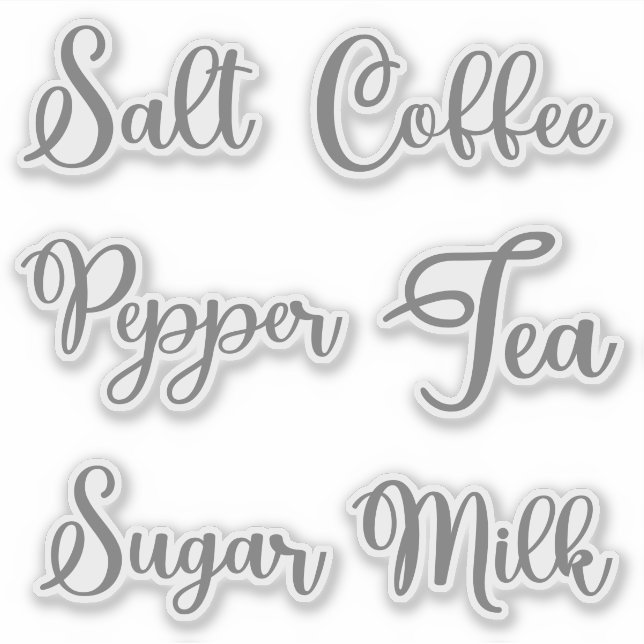 Stickers Étiquette de bocal Mason Condiments and S (Devant)