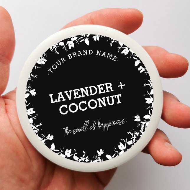 Stickers Étiquette de bougie noir (Créateur téléchargé)