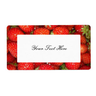 stickers étiquette de confiture de fraises